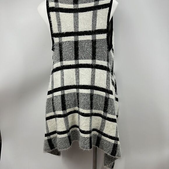 Original USA sleeveless Buffalo check acrylic cardigan - Picture 5 of 5